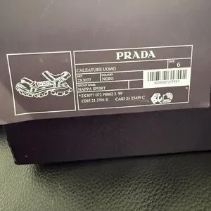 Prada | Shoes | Prada 2x377 Nappa Sport Black Leather Mens  display picture 1